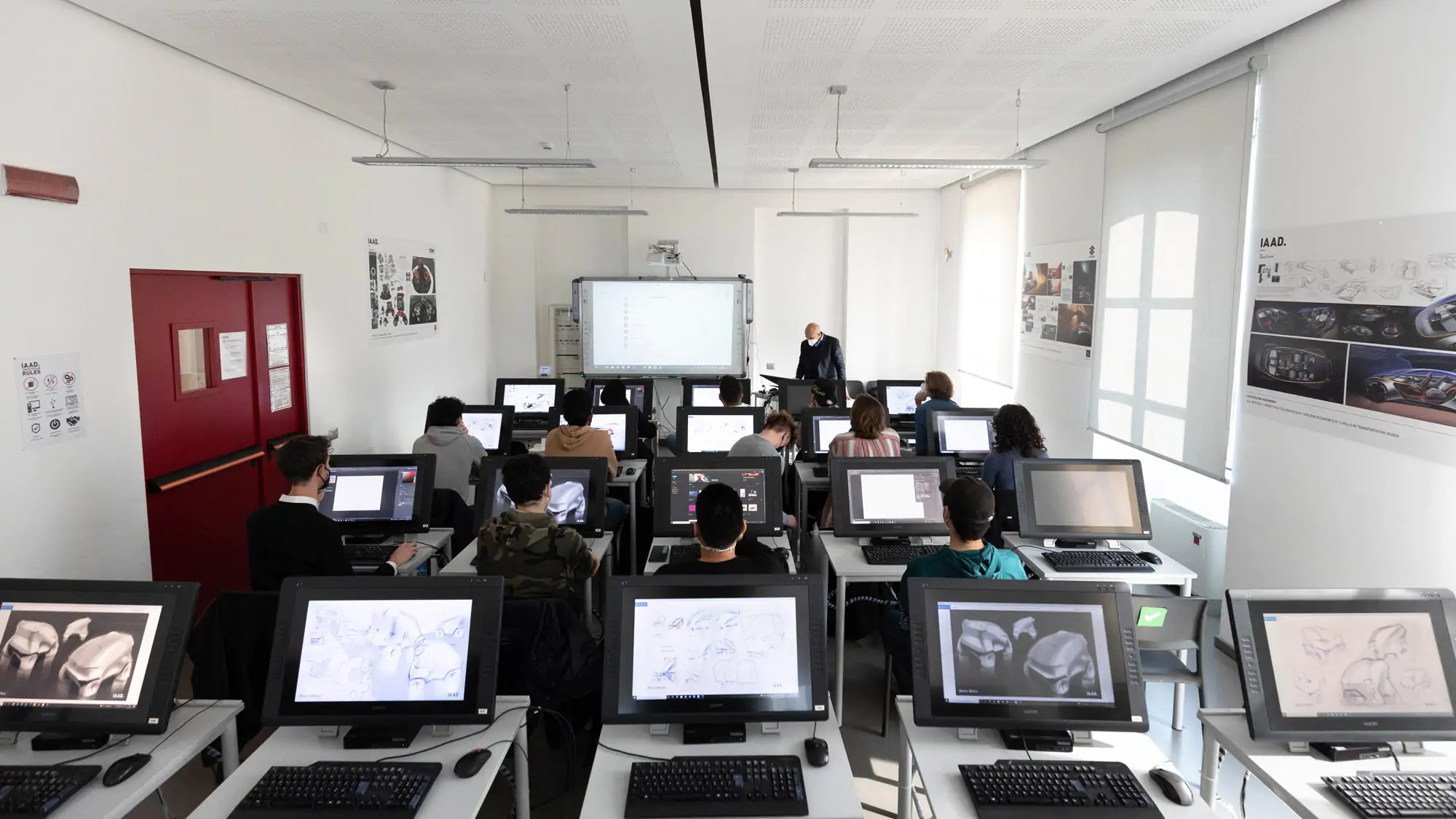 Una lezione del corso in Transportation design in IAAD. Torino