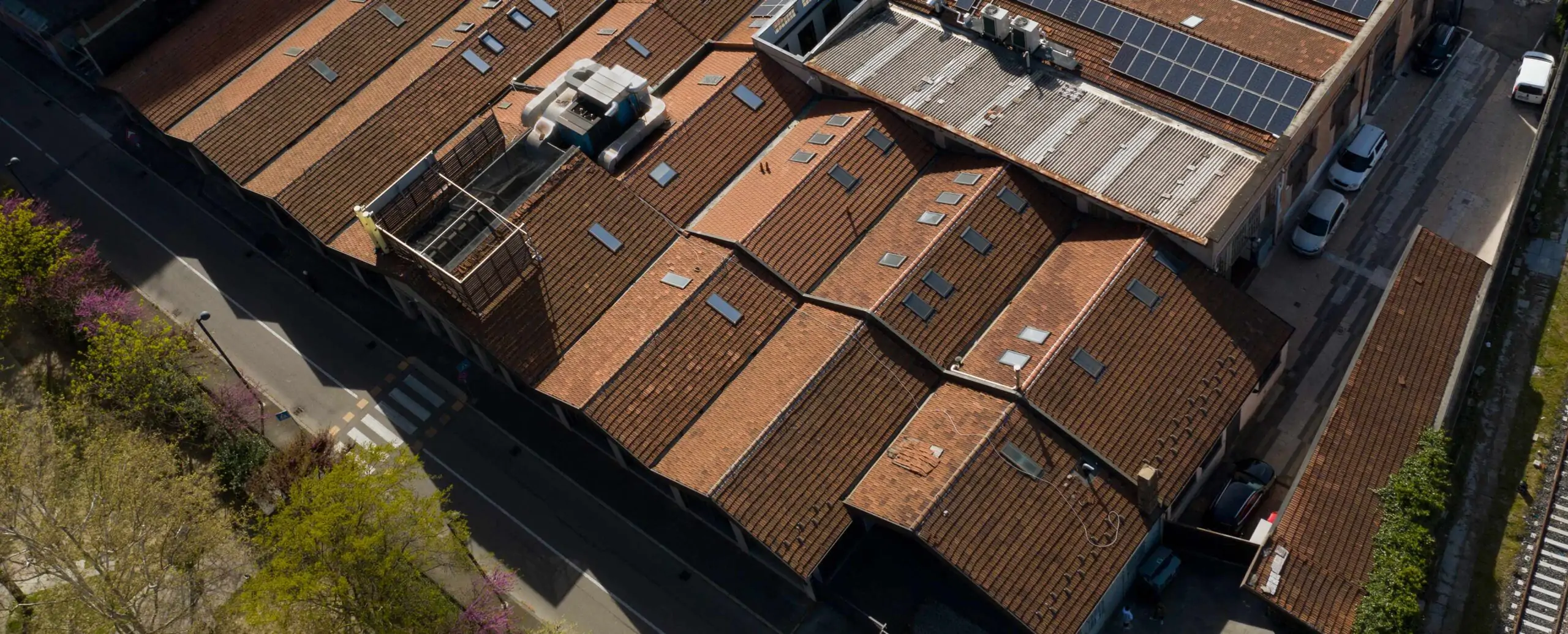 The roofs of the IAAD. Bologna campus filmed by a drone