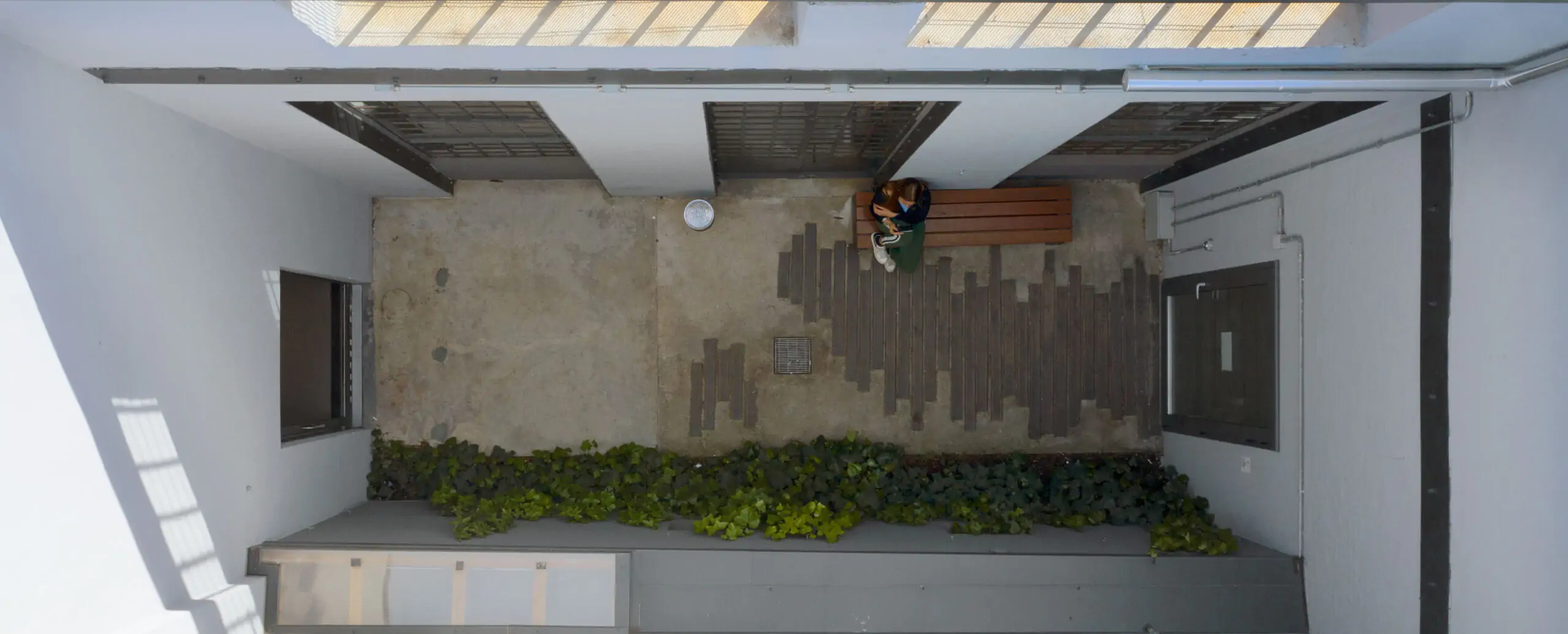One of the internal courtyards of the IAAD. Bologna campus