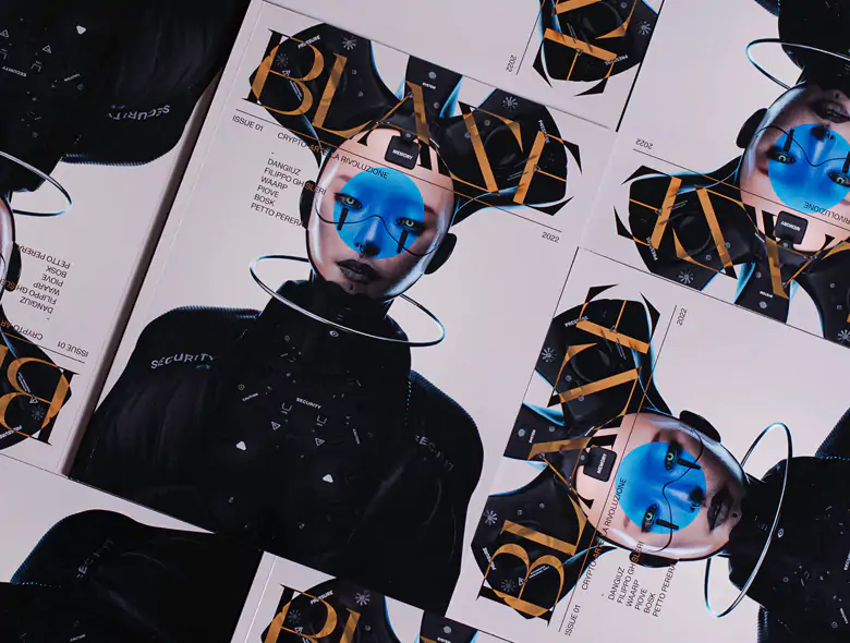 Blaze Magazine Crypto Arte: il progetto di tesi in Communication design di Luca Bertusi