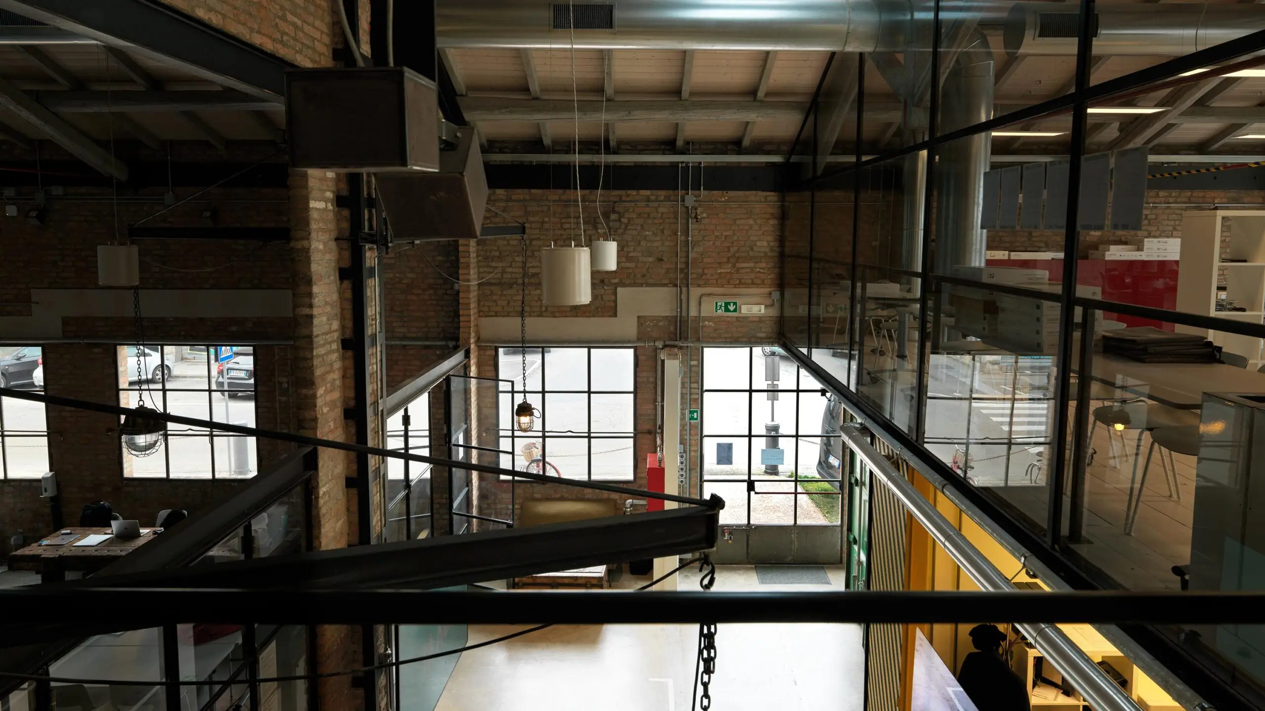 The central area of ​​the IAAD. Bologna campus where lessons are held and students stop to study