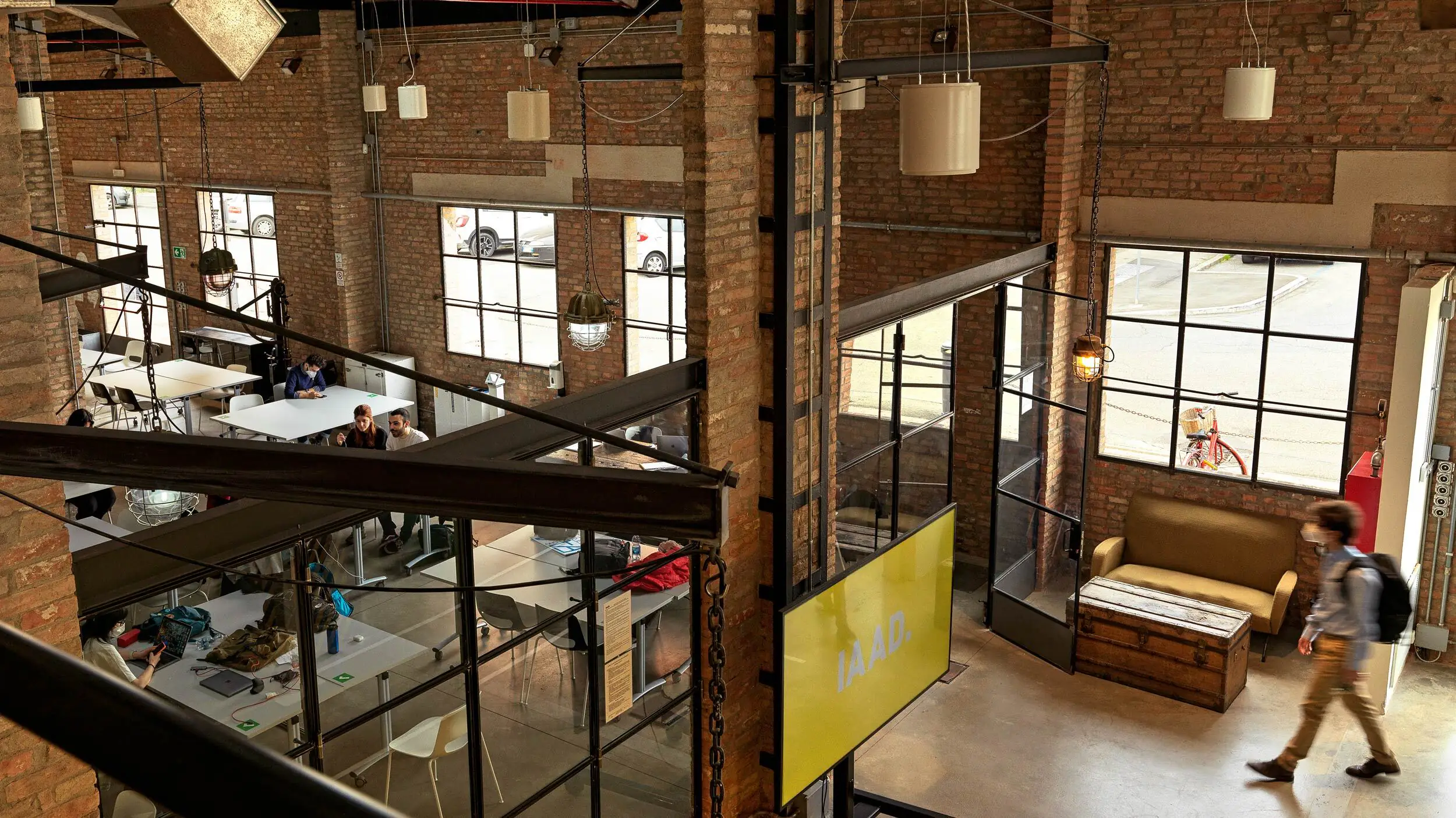 A view from above of the main hall of the IAAD. Bologna campus