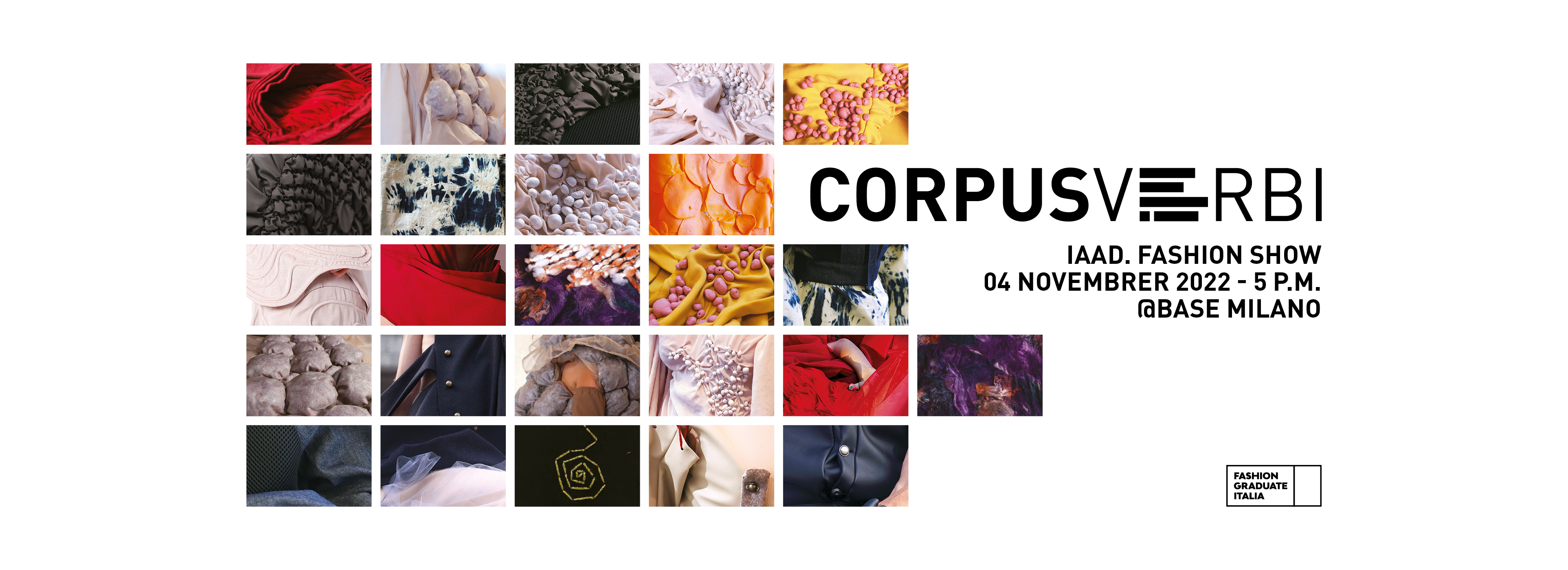 CORPUS VERBI, il concept di IAAD. all'edizione del 2022 di Fashion Graduate Italia