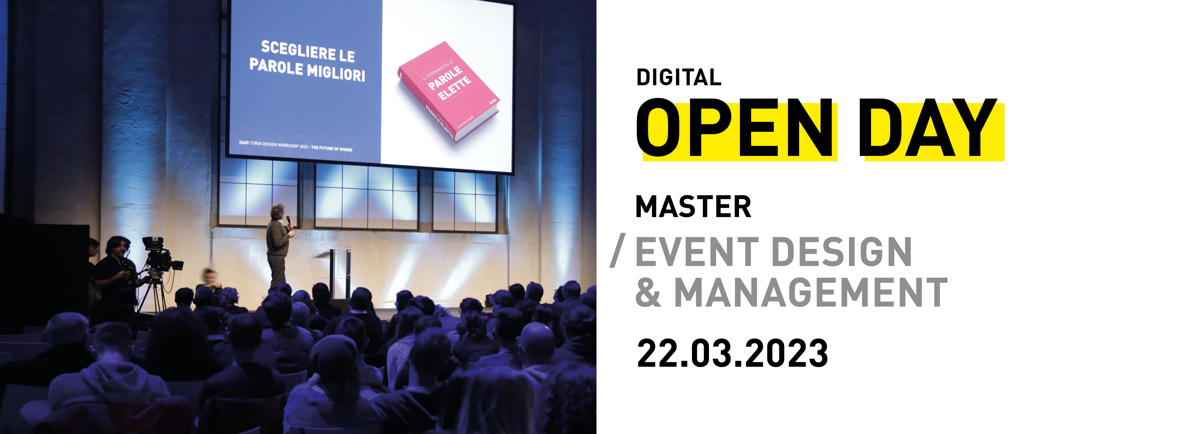 Scopri il Master IAAD. in Event Design & Management durante il prossimo Open Day