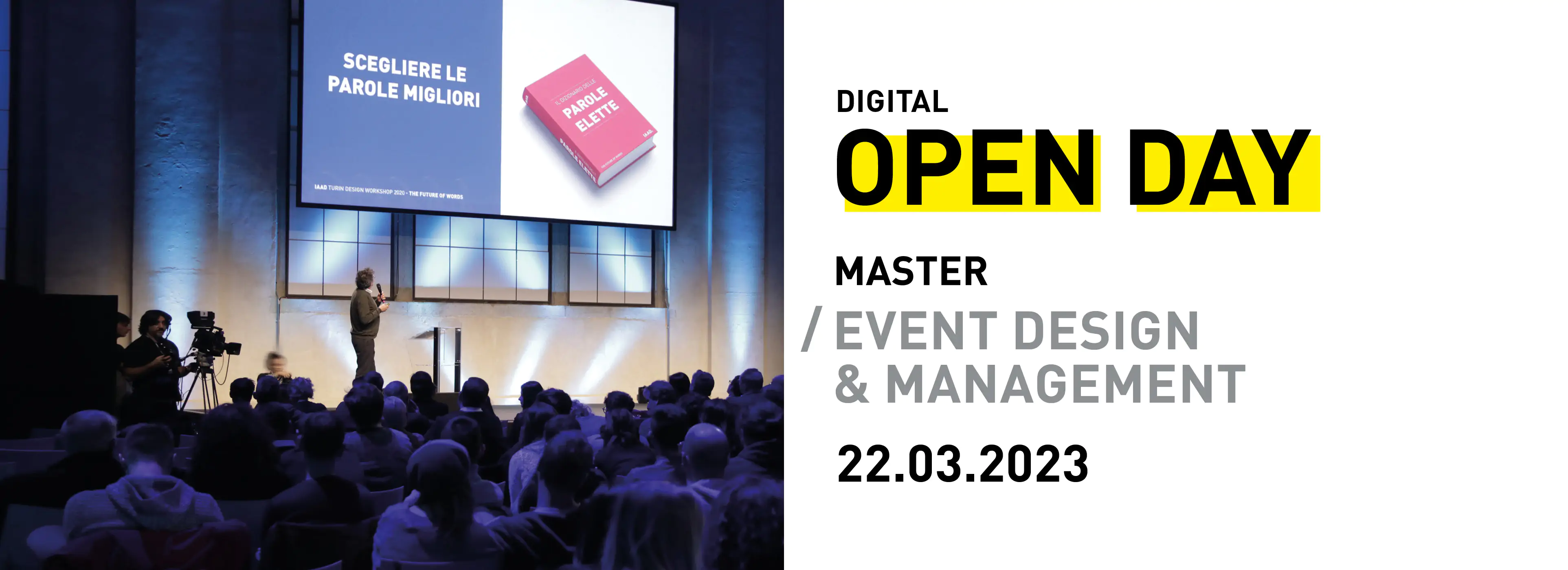 Scopri il Master IAAD. in Event Design & Management durante il prossimo Open Day