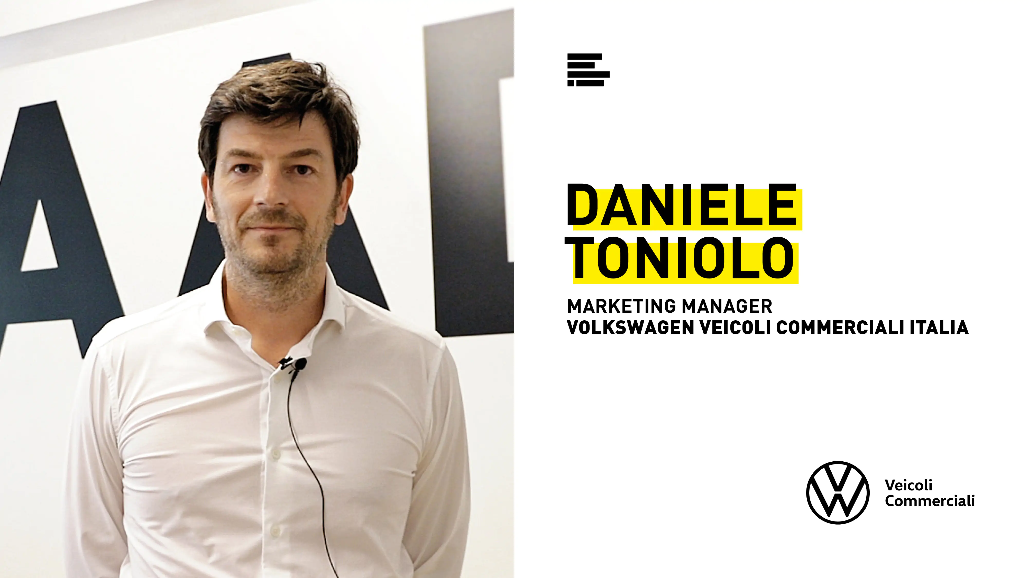 Daniele Toniolo, Marketing Manager di Volkswagen Veicoli Commerciali, racconta il progetto di tesi di classe con gli studenti del corso IAAD. in Communication design