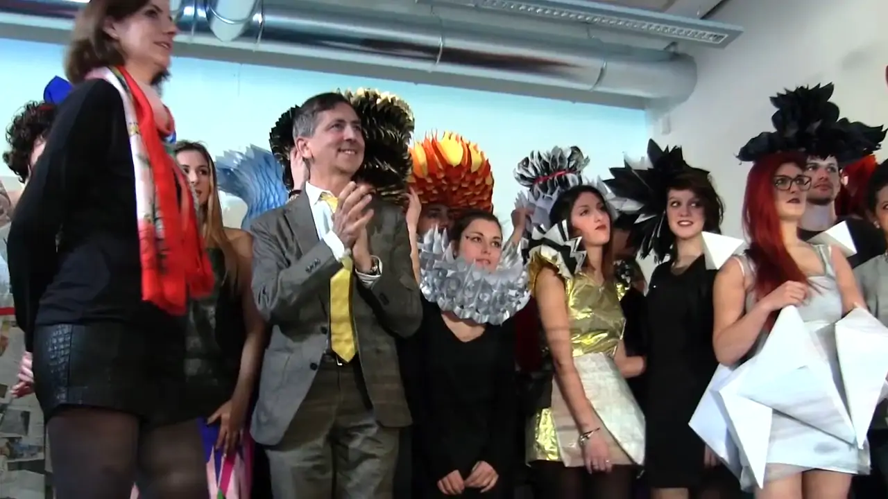 La collezione di moda IAAD. on catwalk realizzata dagli studenti dei corsi in Textile and Fashion design e Interior design