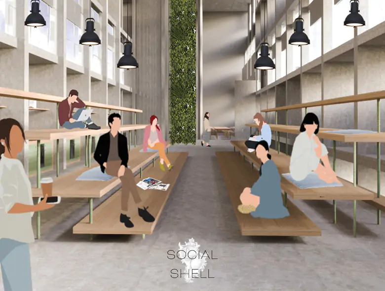 Social Shell: il progetto di tesi in Interior design di Erika Cabras