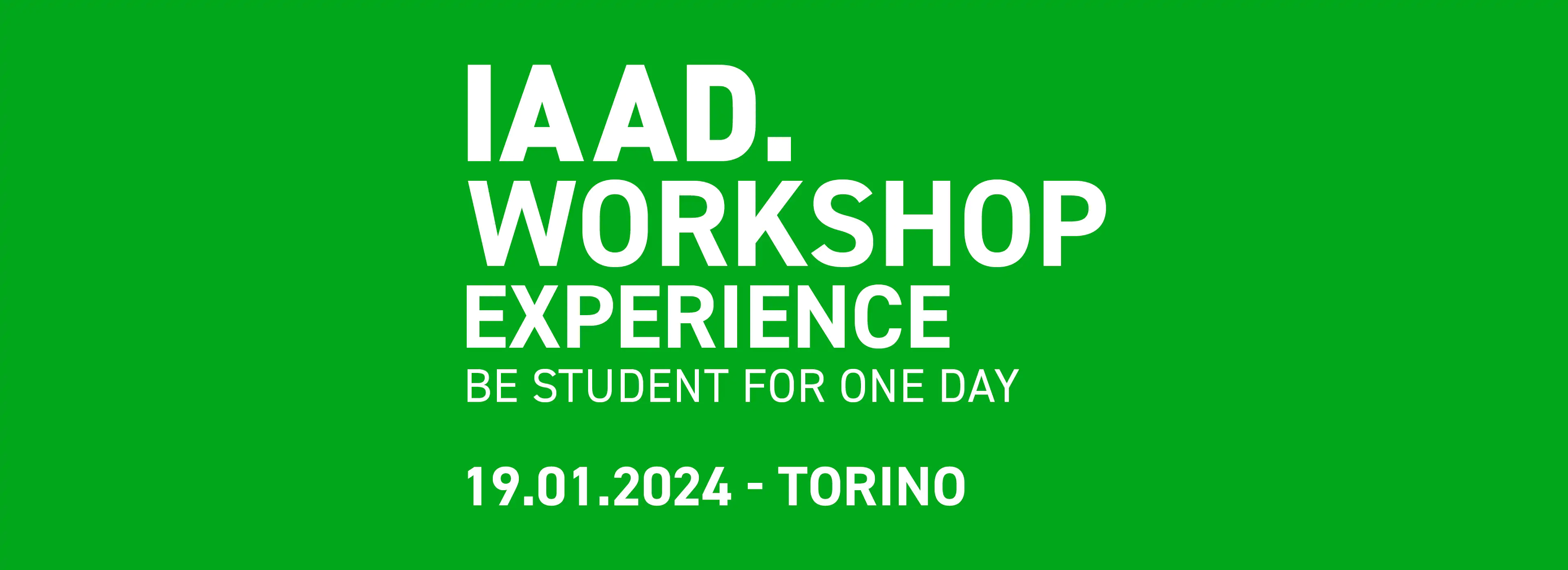 Prova il metodo didattico in IAAD. partecipando al prossimo Workshop di Orientamento