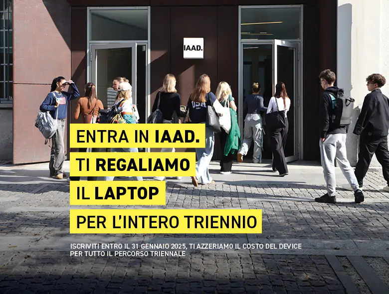 Nella sede di Torino un servizio agli studenti unico con la promozione: Entra in IAAD. Ti regaliamo il laptop per l’intero triennio