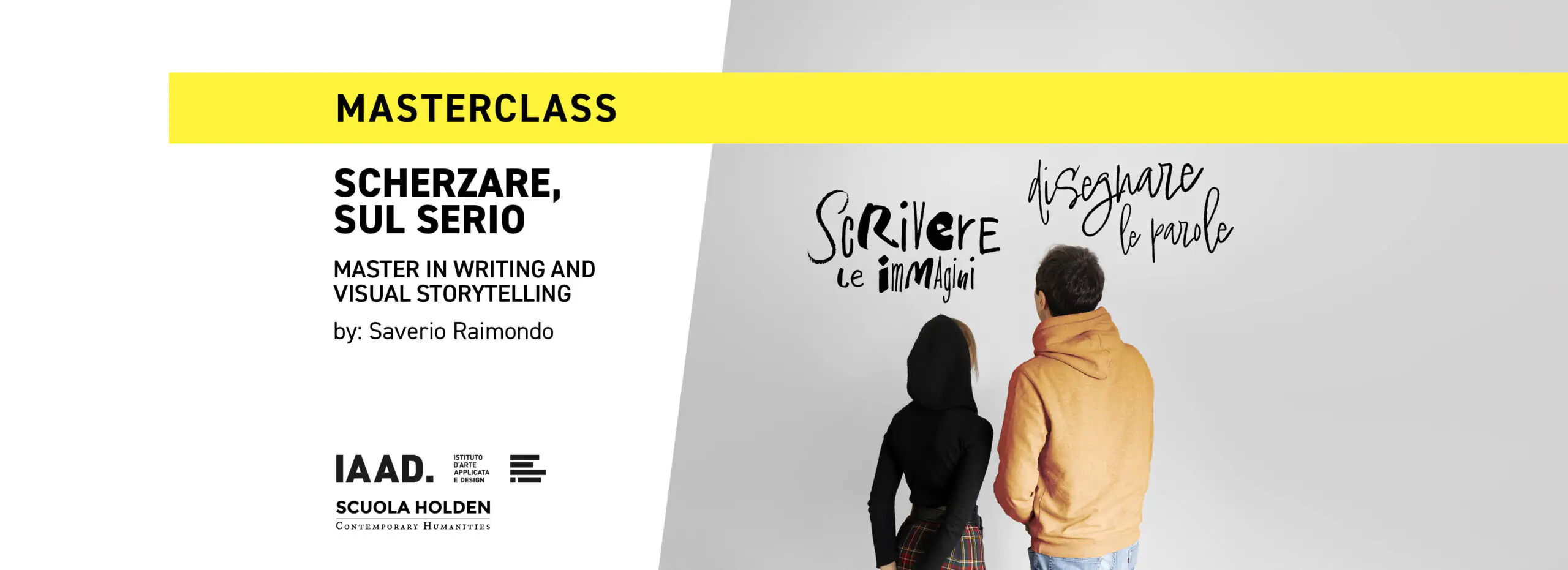 Il 15 dicembre partecipa alla masterclass e scopri il Master in Writing and Visual Storytelling