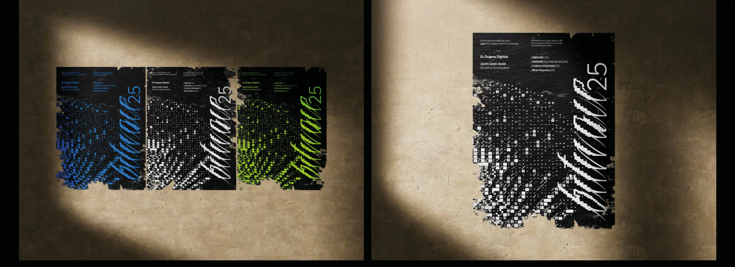 Progetto di lettering sviluppato dagli studenti IAAD. con progettazione di wordmark e lettere display.