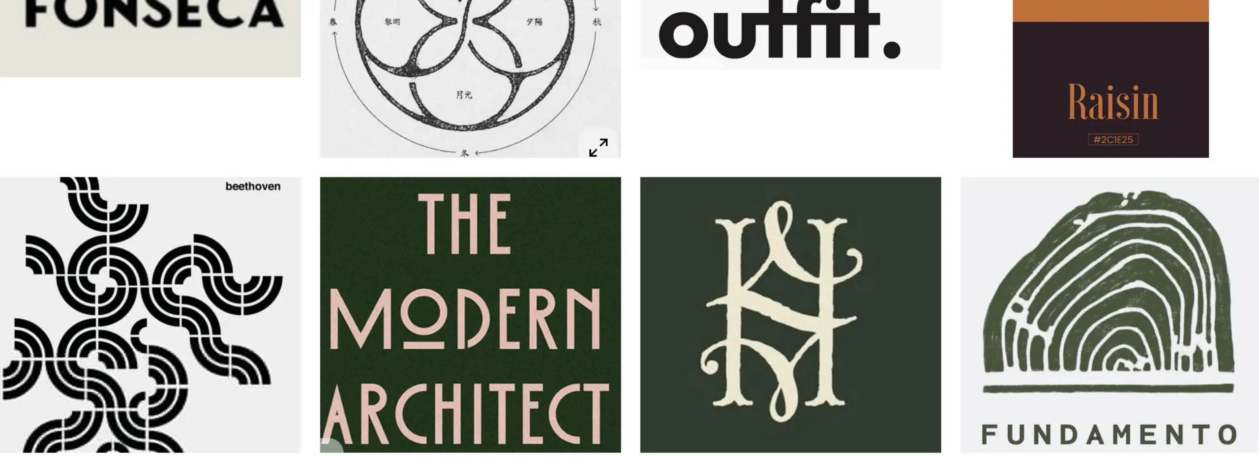 Moodboard di identità visiva realizzata dagli studenti IAAD., con ricerca cromatica, tipografica e concettuale per lo sviluppo del marchio.