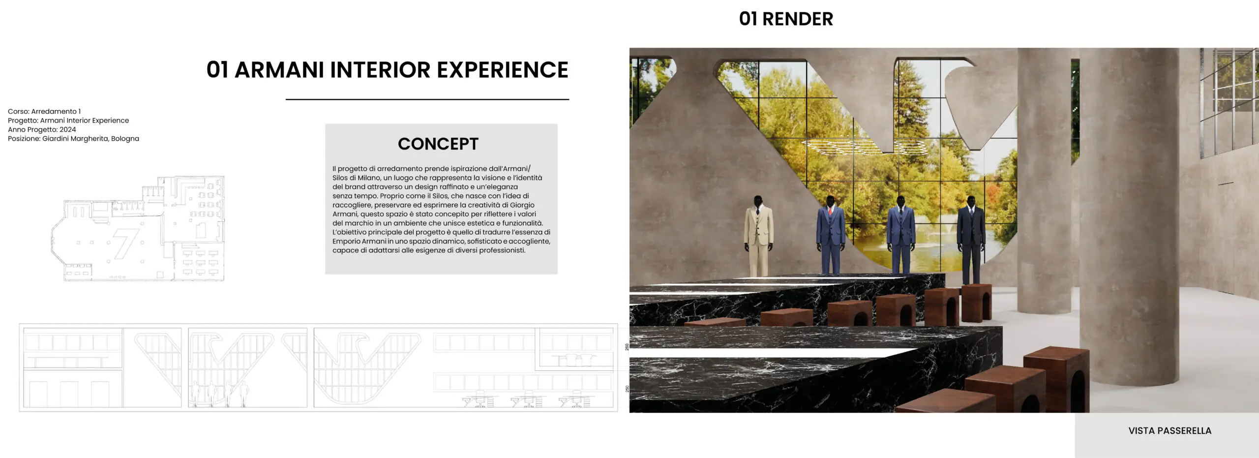 Portfolio creativo studente IAAD con impaginazione professionale e storytelling progettuale
