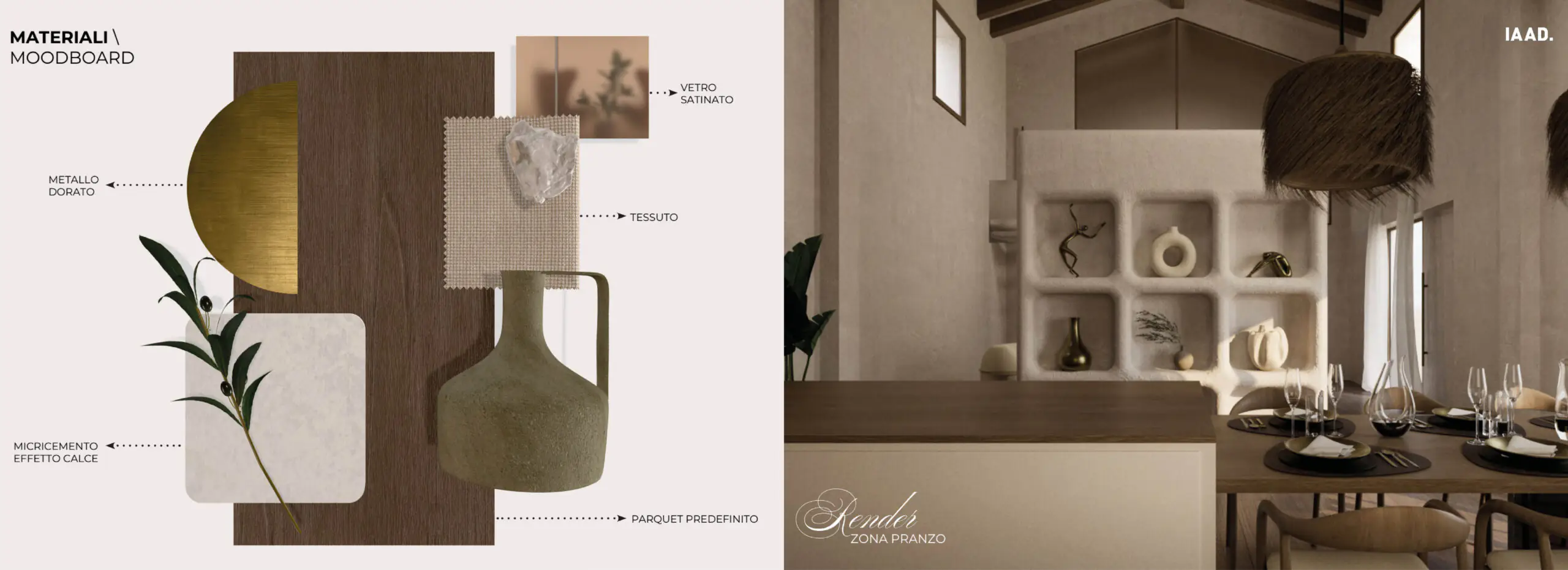 Scopri una selezione di immagini dei progetti degli studenti IAAD: concept innovativi di interior e furniture design, modelli 3D, rendering realistici e soluzioni creative che raccontano il processo progettuale, dall’idea iniziale alla realizzazione degli spazi.